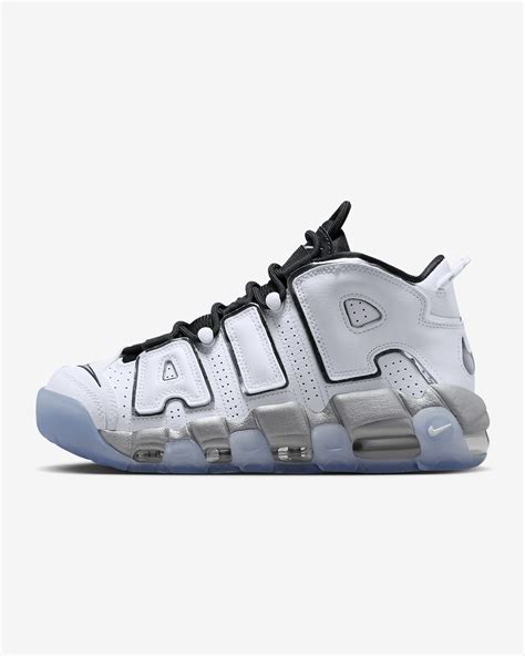 nike uptempo schwarz silber|goat air more uptempo shoes.